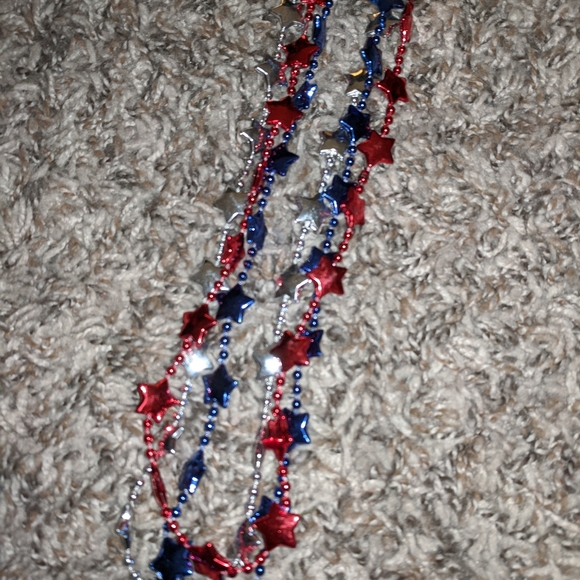 NEW! Red, Blue, and Silver Star Necklaces - Picture 3 of 5